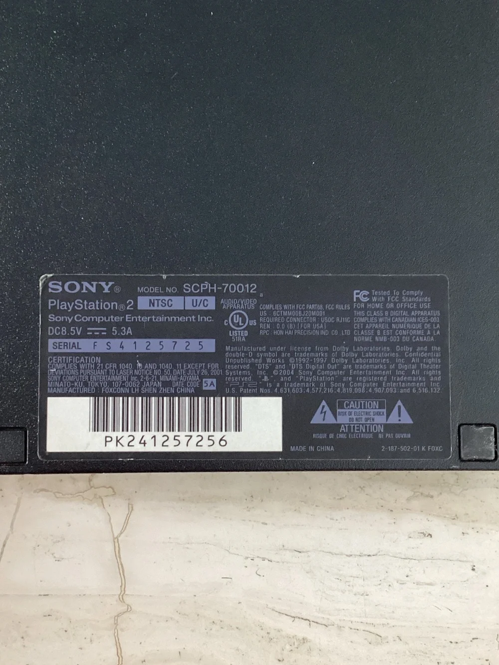 Sony PlayStation 2 Slim Console & 2 Sony Controllers OEM